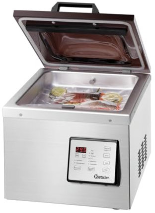 Bartscher Vakuumiergerät K 290/77L für Gastronomie, Kammergerät mit 290 mm Schweißstab, Edelstahlgehäuse, regulierbare Vakuumintensität, 77 l/min