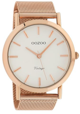 Oozoo Damen Armbanduhr Timepieces Analog Metall Rosegold UOC9997A Analoguhr