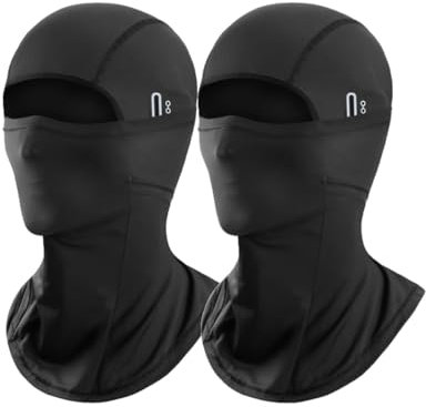 Motorcycle Face Mask- Balaclava Cooling Face Cover Under Helmets with Glasses Holes for Skiing Riding Fishing