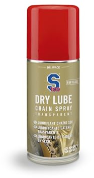 Dr. Wack - S100 Dry Lube - Lubrifiant Sec & Transparent pour Chaîne de Moto - Protection Premium Contre Usure et Corrosion - sans Projection - Fabriqué en Allemagne - Spray 100 ML