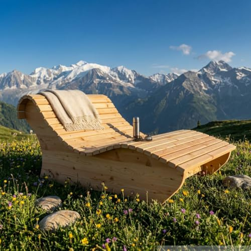 TUGA - Holztech Relaxliege Heiner Gartenliege 140cm Lärche