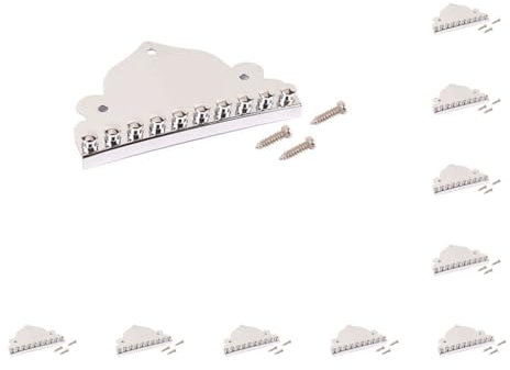 10 set Mandolin Tailpiece Spare Parts Fittings Metal String Pulling Board Mandolins Component Replace Part Music Instrument Replacement