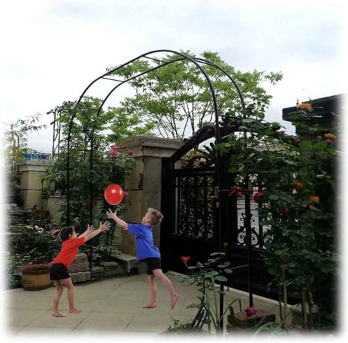 Arco de jardín de metal grande resistente para plantas trepadoras | Ancho 1,4 m, 1,8 m, 2,4 m, 3 m, 3,5 m | Enrejado tubular de hierro para pérgola | Resistente a la intemperie - Ideal para decoración