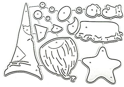 HBALDTEDC Message Sign Filz Brief Board, Weihnachts-Stanzformen mit Weihnachtsmann-Motiv, Schablone for Kinderkarten, Scrapbooking, Fotoalbum, Weihnachten