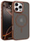 VENINGO Magnetic for iPhone 16 Pro Case, Compatible with MagSafe Matte Translucent Shockproof Protective Women Man Girls Case with Side Grippy Stripes for iPhone 16 Pro,Desert Titanium