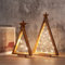 2 Pezzi Albero di Natale in Legno da Tavolo con Luci Piccolo Albero di Natale Illuminato Decorazioni per L'albero di Natale per le Vacanze in Fattoria per la Tavola di Casa
