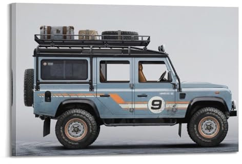 Offroad-SV-Poster für Blue Defender 110, dekoratives Gemälde, Leinwand-Kunstbild, 40 x 60 cm