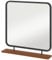 HOMCOM Wandspiegel 55 x 55,5 cm Flurpiegel mit Ablage aus Holz, rechteckiger Spiegel, Dekospiegel für Schlafzimmer, Badezimmer, Schwarz