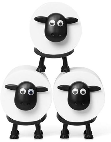 Porte-Papier Toilette de Mouton, Porte-Rouleau de Papier Toilette Amusant, décoration pour Papier Toilette, pour Stand de Salle de Bain Table Comptoir Plancher (3)