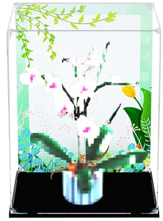 3MM Display Case for Lego 10311 orchid green plant bonsai Building Set,Dustproof Clear Display Case Compatible with Lego 10311(Not Include The Model)