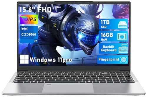 FUNYET Gaming Laptop, 15.6-Inch Win11 portátil, procesador i9-11900H(hasta 4.9GHz),16GB RAM 1TB SSD portátil, FHD 1920 * 1080, desbloqueo por Huella Dactilar, Teclado retroiluminado,RJ45, WiFi6,BT5.2
