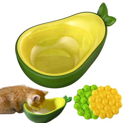 Gamelle Chat Gamelle Eau pour Chats Chien Lapin Chiots Chaton, Bols pour Chat inclinables à 15 ° avec Base en Caoutchouc antidérapant (1 Pièce)