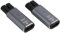2pcs Rasierer Ladegerät Adapter, 5V & 4.3V USB-C Elektrorasierer Netzteil Kompatibel mit Philips One Blade Rasierer, Multigroom und Beard Trimmer, Typ C Lade Konverter für Elektrorasierer, Grau