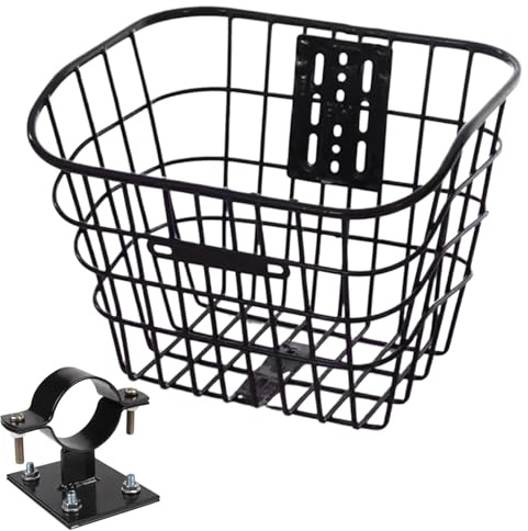 Abnehmbares Fahrrad-Handlebar-Basket, Front Cargo Carrier für Dreiräder und Fahrräder, einfache Installation, Aufbewahrung für Grocerien, und tägliche Essentials, 33,9 x 10,63 x 10,24 cm