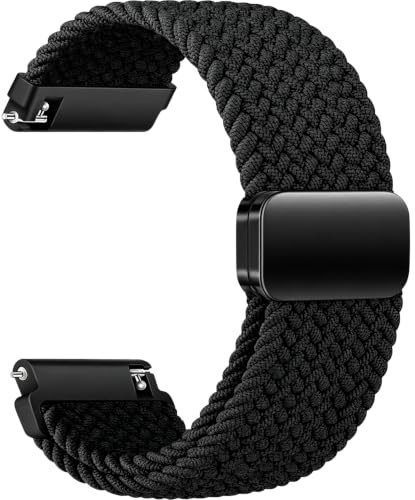 Sundara 18mm 19mm 20mm 22mm Nylon Gewebtes Armband Kompatibel mit Garmin/ID205L/Galaxy/Huawei/Amazfit Watch, Uhrenarmband Unisex