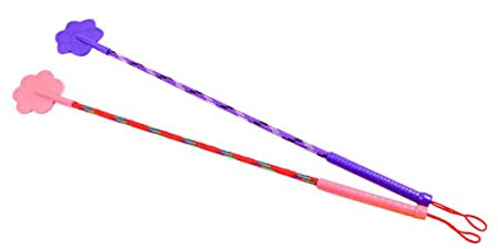 VERDANVERSE Hundeerziehungsstock Haustiertrainer Zubehör 2 Stück aus Kunststoff und Nylon mit Starker Zähigkeit und Elastizität in Zufällige Farbe für Hundetraining und Clicker Training