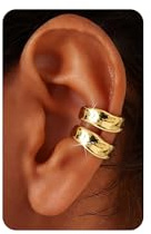 Kakonia Ear Cuff Femme Faux Piercing Oreille or Argent Hypoallergénique Chunky Earcuff Femme Boucle Oreille Sans Trou Pour Cartilage Helix Boucles D'oreilles à Clip Pour Oreilles Non Percées