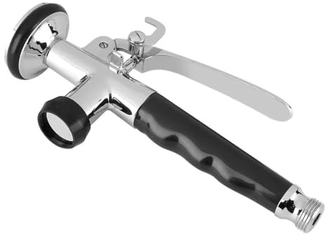 Alcachofa Grifo Cocina,20 Cm/7.8 Pulgadas, Grifo De Ducha Para Cocina Industrial g1/2, Para Fregadero De Recepción. Repuestos Para Grifo Extensible De Cocina De Restaurante. (Negro/Plateado)