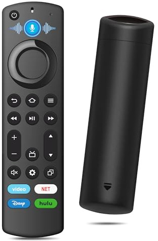 Télécommande pour Fire Smart TV Stick (2e génération/3e génération/4K/Lite/4K max) avec commande vocale, remplacement pour télécommande Insignia TV Firestick 3e génération/Cube/Pioneer/Omni QLED