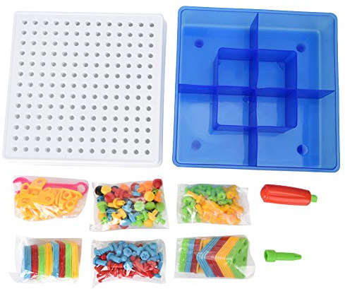 CLZothique Juguete de Rompecabezas para niños, 234 Piezas: Set de Bloques de construcción DIY con Tornillos y Tuercas, Juguete Educativo de construcción con Tornillos Coloridos para Juegos
