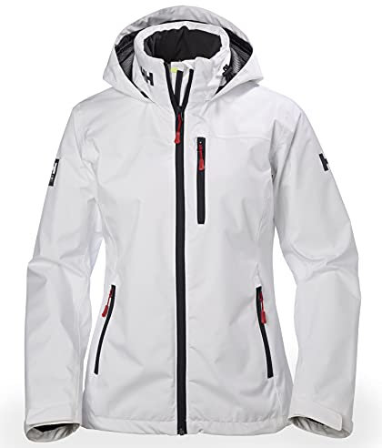 Helly Hansen Damen W Crew Hooded Jacket, Weiß, M