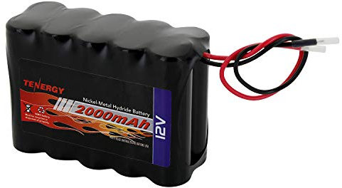 Tenergy NiMH Battery Pack 12V 2000mAh High Capacity Rechargeable Battery w/Bare Leads Replacement Battery Pack for DIY, Medical Equipments, LED Light Kit, RC Models, Portable 12V DC Devices and More