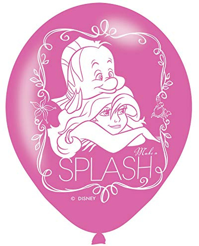 Amscan 9903671 Balloon:6pk 11'' Princess 4-S