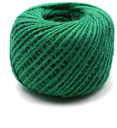 2 mm Jute Zwirngarn 54 Meter Hanf Seil Kordel für Hochzeit Craft Geschenkverpackungen 54 Yards grün
