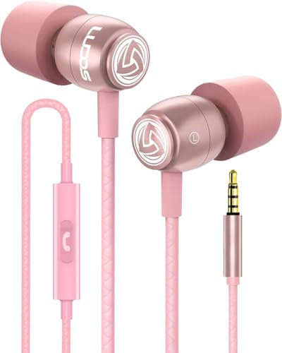 LUDOS Clamor Kopfhörer In Ear - Wired Ohrhörer mit Kabel und Mikrofon, 5 Jahre Garantie, Bass, Premium-Audioqualität, Neuartiger Memory Foam, Verstärktes Kabel, Headphones mit Anrufsteuerung