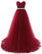 Misshow Robe de Cérémonie Longue Chic Formelle avec Ruches en Mousseline Robe Femme Demoiselle d'honneur Bordeaux 34