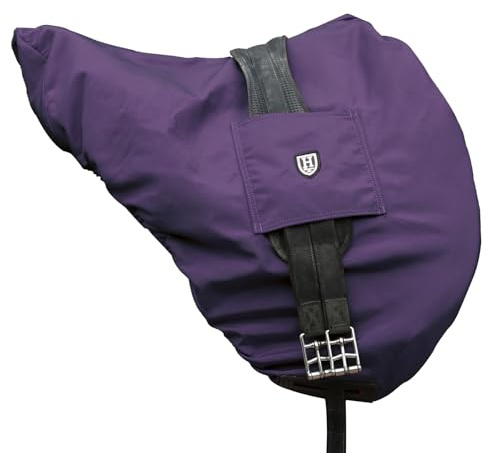 Harrison Howard Premium Waterproof/Breathable Fleece-Lined Long-Lasting Outer Damage Protection Saddle Cover for Dressage Regal Purple