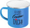 Shirtstown - Taza para café con Texto en alemán Es sólo Hay una Mejor Costumbre Té, Texto en alemán, Regalo de cerámica, café, Esmalte, Taza esmaltada, Color Azul, 300 ml
