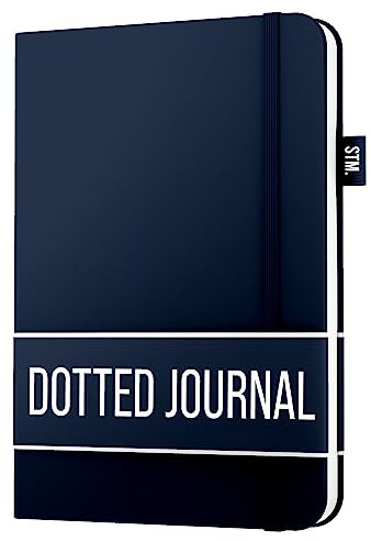 Scribbles That Matter Notizbuch A5 dotted - Your 150 Seiten Bullet Dotted Journal Auslaufsicheres, 120gsm dickes Papier für die Arbeit Hardcover notizbuch dotted (5,75 x 8,5), Navy blau