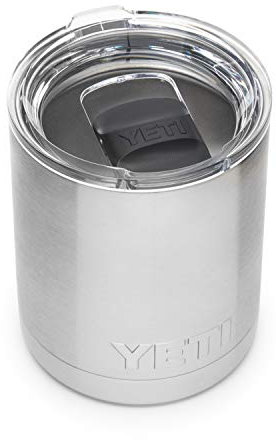 YETI Vaso corto Rambler de 312 ml aislado al vacío de acero inoxidable con tapa MagSlider, cromo-níquel