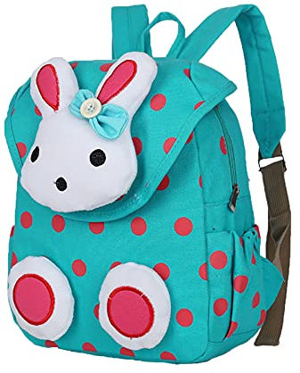 Xinyanmy Süße Kaninchen Babyrucksack Kinderrucksack für Baby Mädchen Kleinkinder 1-3 Jahre im Kindergarten Grün