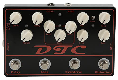 Synthesizer Gitarrenpedal Electric Distortion + Ts9 Overdrive + FX Loop + 25MS-600MS Delay 4 in 1 Effektgitarrenzubehör