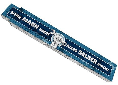 Wenn Mann nicht alles selber macht Meterstab aus Holz als Geschenkidee für Handwerker, Heimwerker und Väter zum Vatertag oder Geburtstag