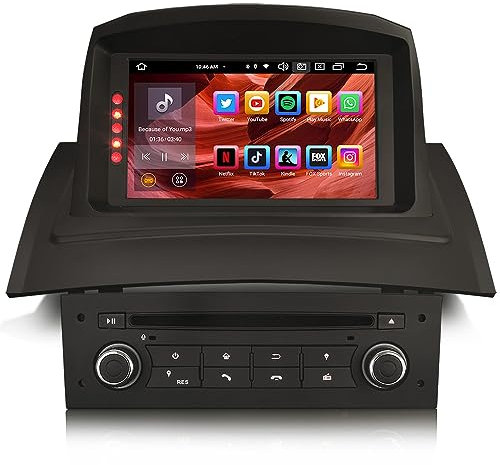8 Core Android 11 Autoradio Navigator para Renault Megane Ⅲ Fluence 2007-2015 Carplay DSP GPS TDT Android Auto WiFi Dab+ TPMS Bluetooth Radio Audio 4GB RAM+64GB ROM