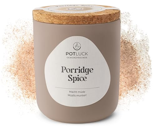 POTLUCK Gewürzfreunde POTLUCK I Porridge Spice I Würzmischung im Keramiktopf I 100g I Vegan, glutenfrei und mit natürlichen Inhaltsstoffen