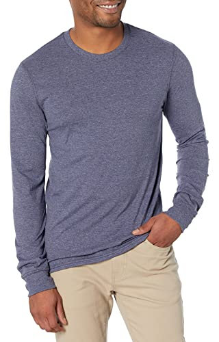Hanes Originals Men's Tri-Blend Long Sleeve T-Shirt, Athletic Navy Pe Heather, Medium