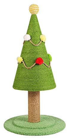 Árbol de Navidad de 23 de Altura, Poste de sisal Natural para rascar, Tabla de rascar para Gatos, Apto para Gatos Adultos y Gatitos