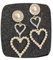 BUAJIUBUA - Pearl Dangle Heart Earrings for Women, 3cm, Acrylic, Abalone