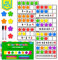 Magnetisches Zehnerrahmen-Set, 6 Rahmen & 66 Bunte sternförmige Zähler Zehn-Rahmen-Mathe-Spiele Manipulatives Zählspielzeug für Kindergarten Vorschule, 6 Farben & 2 Marker (Kühlschrank & Handheld)