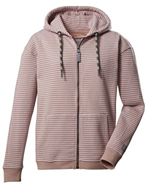 G.I.G.A. DX Damen Sweatjacke mit Kapuze/Kapuzenjacke GS 165 WMN SWT Jckt GOTS, Rouge, 44, 39377-000