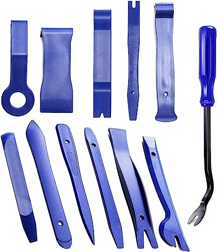 Trim Removal Tool, 12Pcs Auto Panel Removal Tool Car Interior Trim Kit Auto Clip Pliers Fastener Remover Pry Tool Set for Vehicle Dash Radio Audio, Upholstery Toolkit