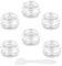 Transparente Leer Döschen, 6 Stück Cremedose Mini Dosen mit Spatel, 5ml Leerdose klarer Tiegel, Reise Töpfchen Döschen Set, für Lotion, Creme, Mini-Kerzen, Kosmetik
