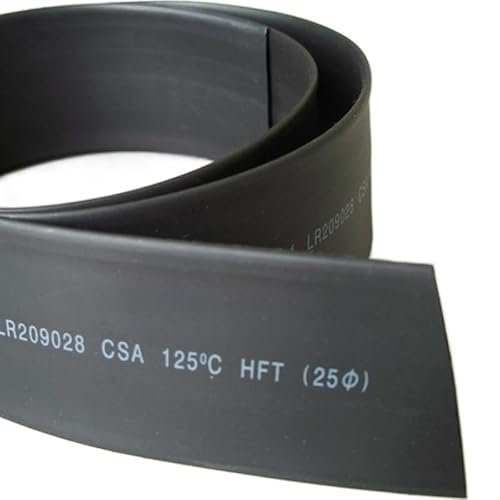 1 mètre Noir Dia 1 2 3 4 5 6 7 8 9 10 12 14 16 20 25 30 40 50 mm Tube thermorétractable 2:1 Manchon de câble thermique en polyoléfine isolé (Color : Black, Size : 4mm)