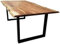 SAM Baumkantentisch 280x100 cm Quarto, Akazienholz massiv + naturfarben, Esstisch mit schwarzem U-Gestell, Esszimmertisch/Holztisch Industrial-Design, Tischplatte 26 mm