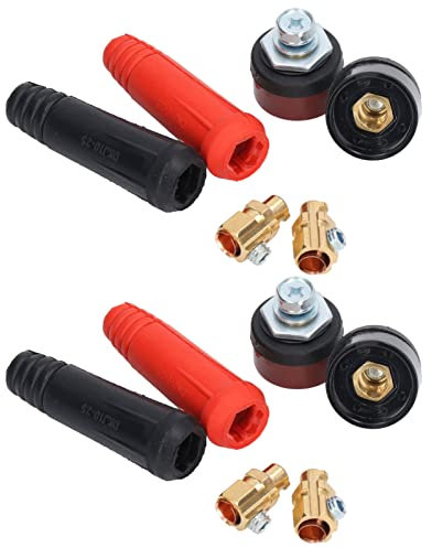 12Pcs Welding Cable Panel Welding Cable, Connector Quick Fitting Plug Socket Set Kit Welding Cable Joint Quick Connector for Power Supply