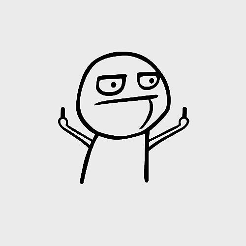 Mittelfinger Aufkleber | Autoaufkleber Tuning Fahranfänger Menschen Fahrzeugzubehör Gadget Heckscheibe Führerschein Neuling Provokant (weiß glanz)